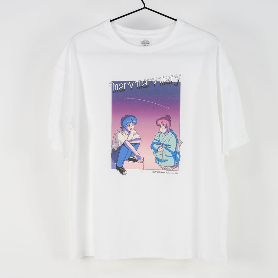 Tシャツ 〈Summer NIGHT〉 -White- – マリマリマリー