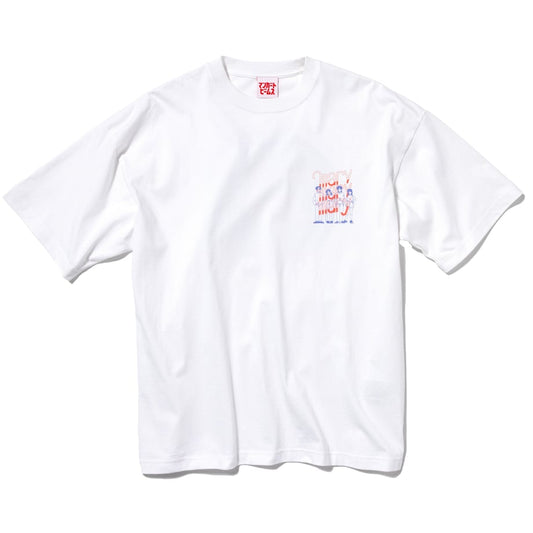 4人組フェードロゴTシャツ -White- 【マリマリマリー×マンガートビームス】
