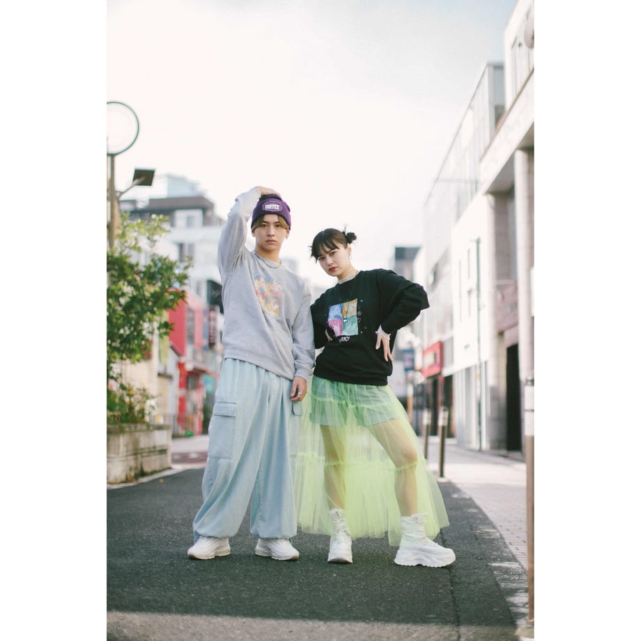 フォトプリント トレーナー -Gray-