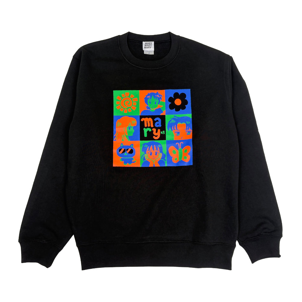 Pop Grid スウェット - Black