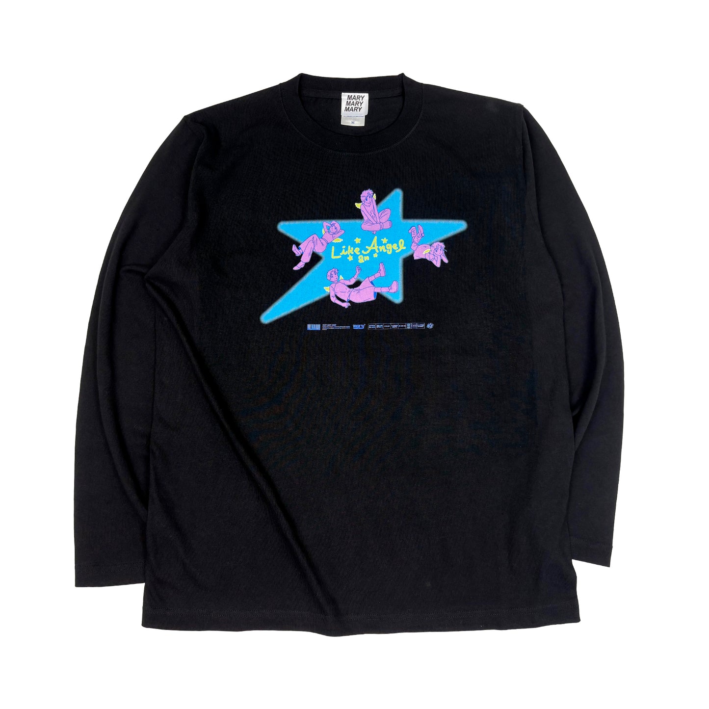 Angel Stars ロンT - Black