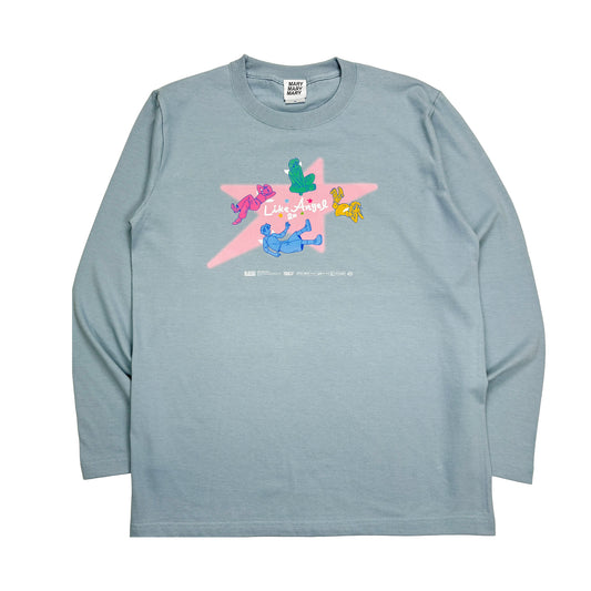 Angel Stars ロンT -  Smoky Blue