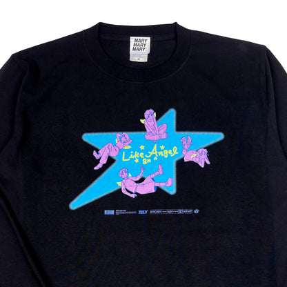 Angel Stars ロンT - Black