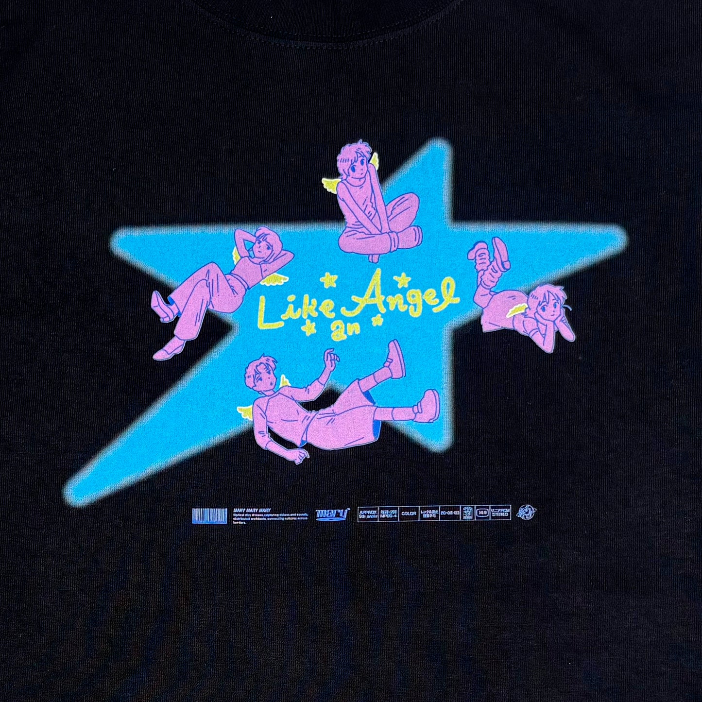 Angel Stars ロンT - Black