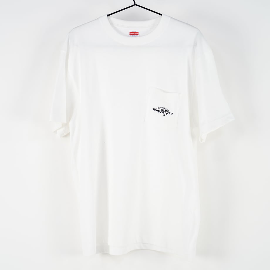 ポケットTシャツ 〈チャンネルロゴ 刺繍〉 -White-