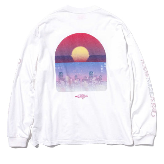 サンセットシティ ロンT -White- 【マリマリマリー×マンガートビームス】