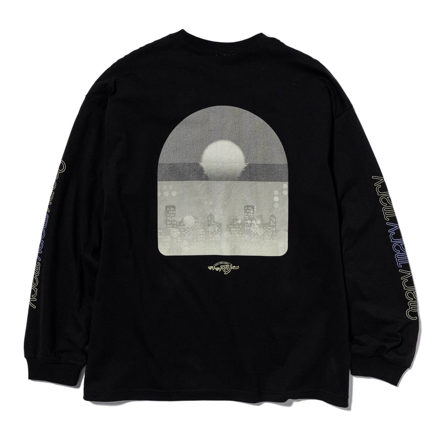 サンセットシティ ロンT -Black- 【マリマリマリー×マンガートビームス】