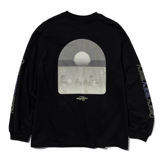 サンセットシティ ロンT -Black- 【マリマリマリー×マンガートビームス】