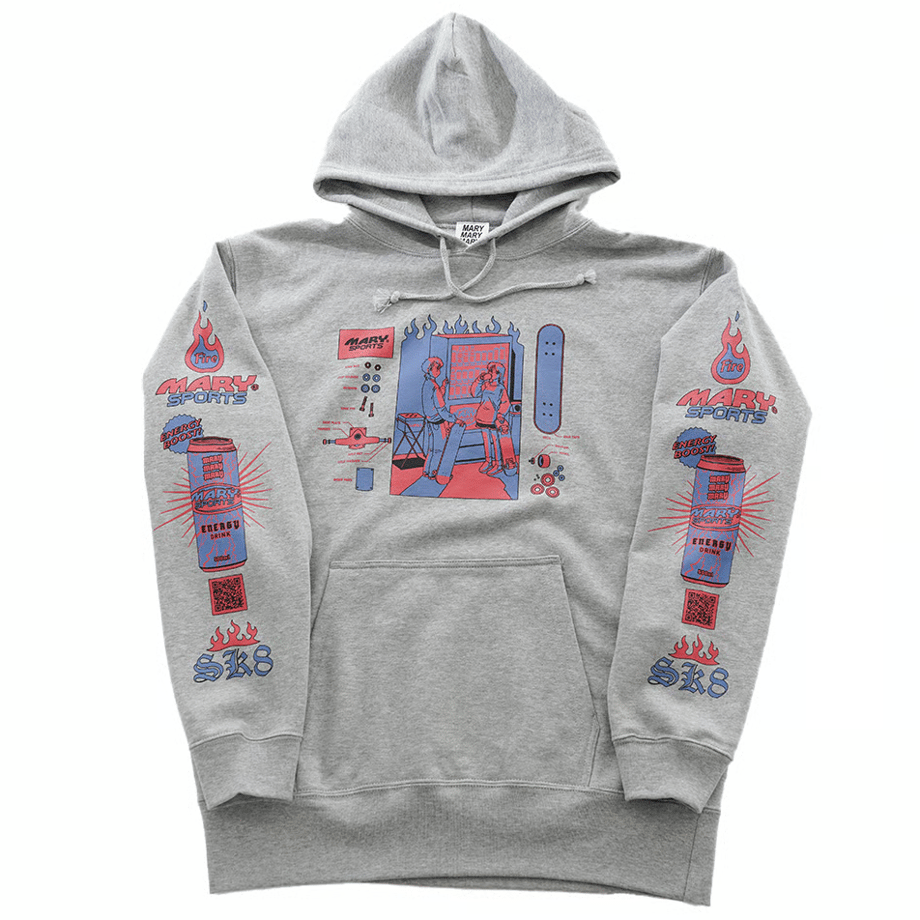 パーカー Skateboard Club -Gray-