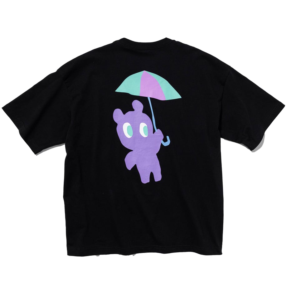傘クマTシャツ -Black- 【マリマリマリー×マンガートビームス】