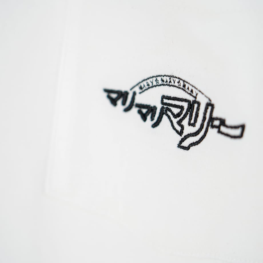 ポケットTシャツ 〈チャンネルロゴ 刺繍〉 -White-