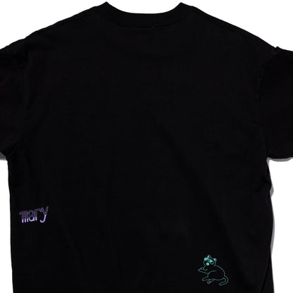 4人組コラージュ ロンT -Black- 【マリマリマリー×マンガートビームス】