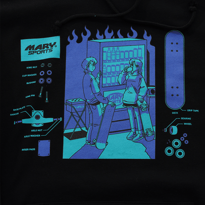 パーカー Skateboard Club -Black-