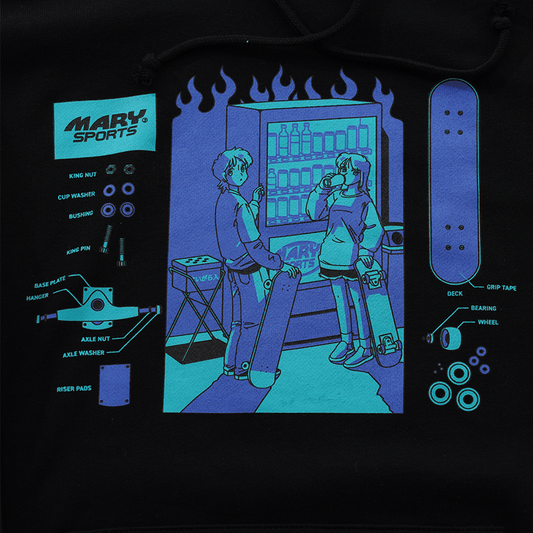 パーカー Skateboard Club -Black-