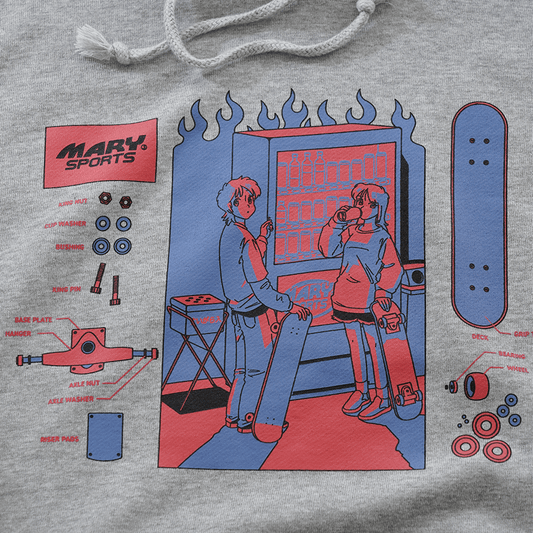 パーカー Skateboard Club -Gray-