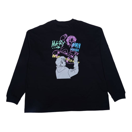 Skater Boy (レイジ画伯ver) ロンT 　-Black-