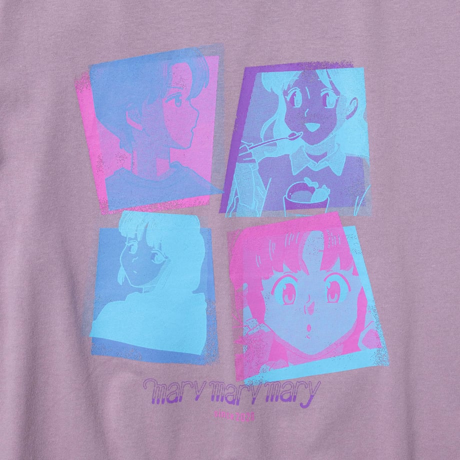 4人組バンドTシャツ -Purple- 【マリマリマリー×マンガートビームス】