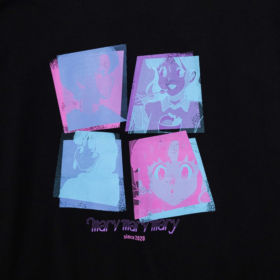 4人組バンドTシャツ -Black- 【マリマリマリー×マンガートビームス】