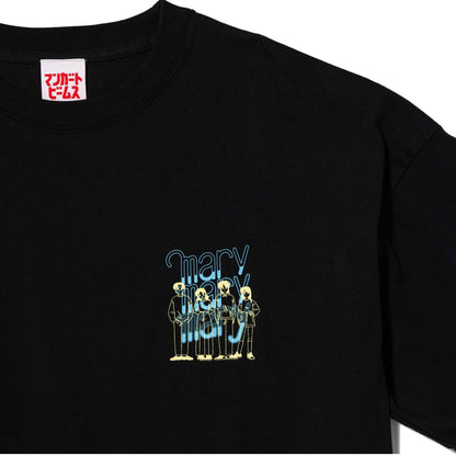 4人組フェードロゴTシャツ -Black- 【マリマリマリー×マンガートビームス】