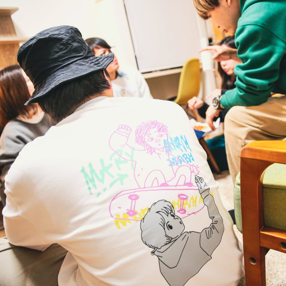 Skater Boy (レイジ画伯ver) ロンT 　-White-