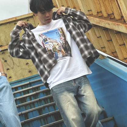 Tシャツ- 3次元にて White