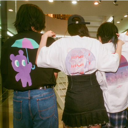 傘クマTシャツ -White- 【マリマリマリー×マンガートビームス】