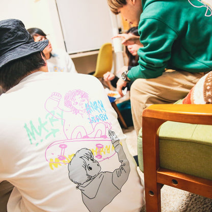 Skater Boy (レイジ画伯ver) ロンT 　-Black-