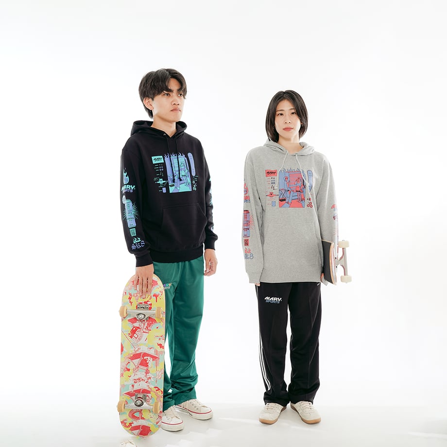 パーカー Skateboard Club -Gray-