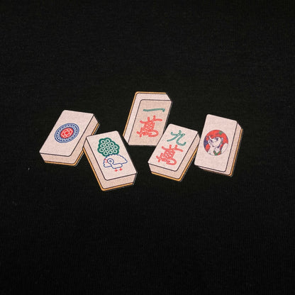 麻雀ロンT -Black-