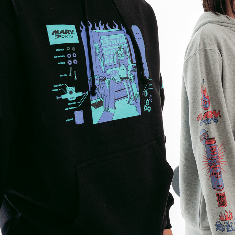 パーカー Skateboard Club -Black-