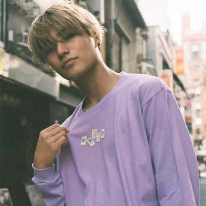 麻雀ロンT -Purple-