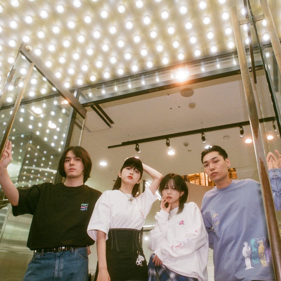 4人組バンドTシャツ -Black- 【マリマリマリー×マンガートビームス】