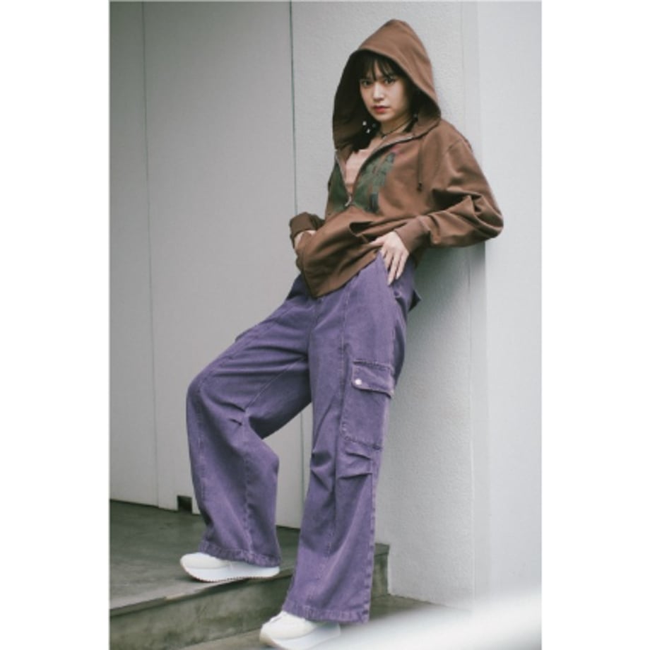 グランジロゴ ジップパーカー -Brown-