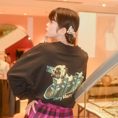 ほろ酔いとくちゃん ロンT -SmokeBlue- 【マリマリマリー×マンガートビームス】