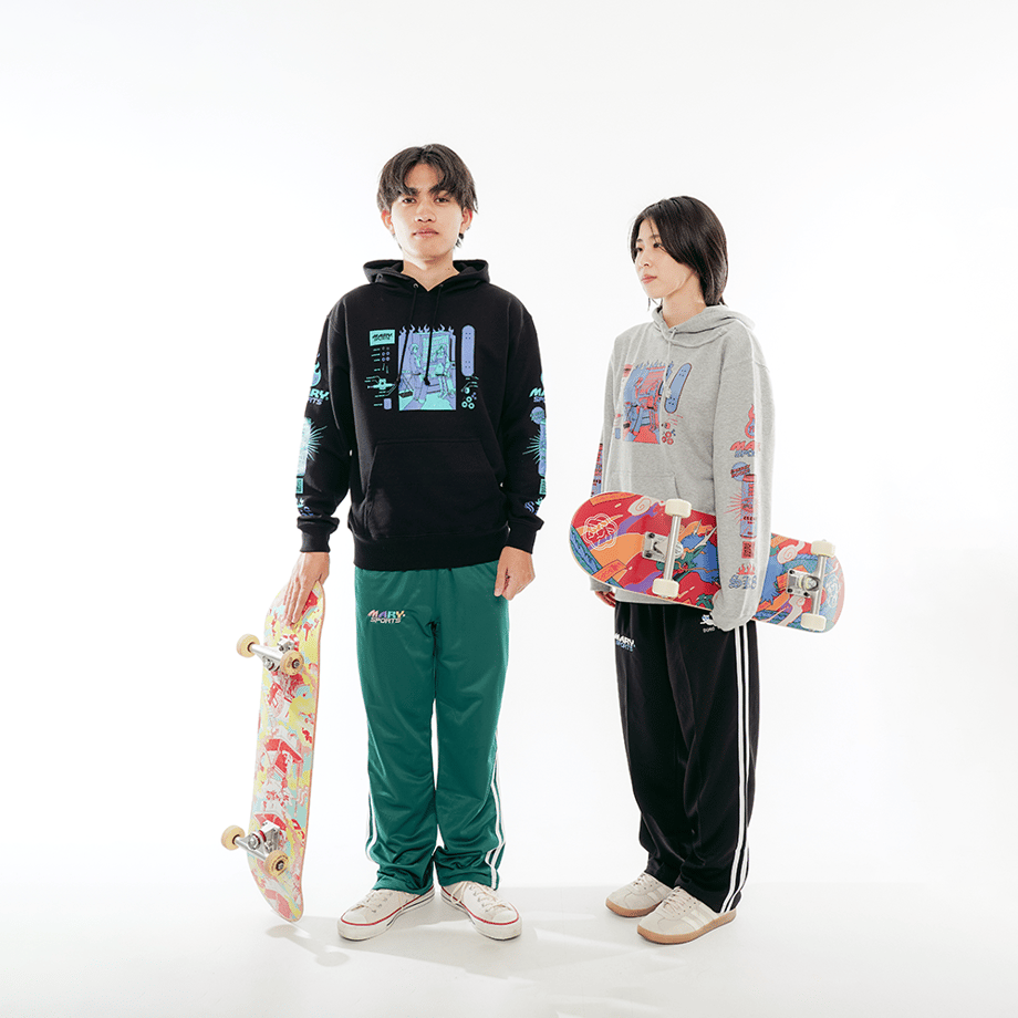 パーカー Skateboard Club -Gray-