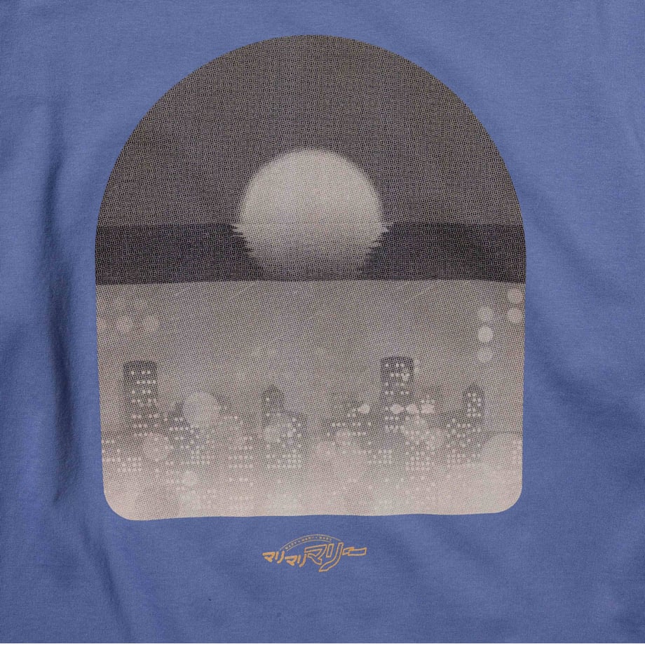 サンセットシティ ロンT -SmokeBlue- 【マリマリマリー×マンガートビームス】