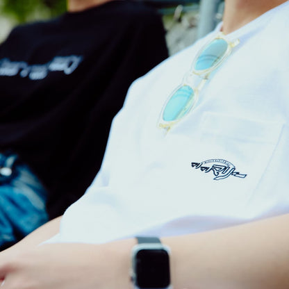 ポケットTシャツ 〈チャンネルロゴ 刺繍〉 -White-