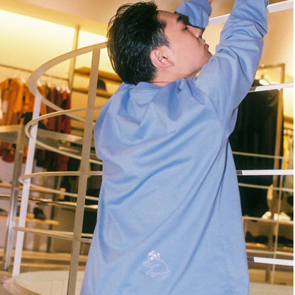 4人組コラージュ ロンT -SmokeBlue- 【マリマリマリー×マンガートビームス】