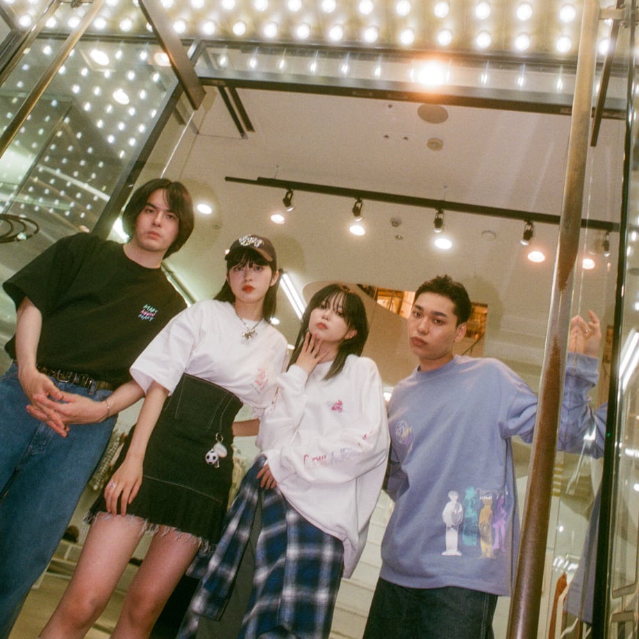 傘クマTシャツ -Purple- 【マリマリマリー×マンガートビームス】