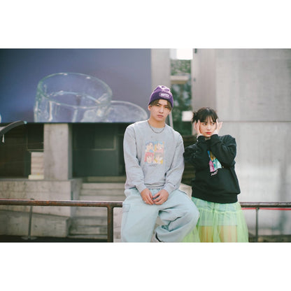 フォトプリント トレーナー -Gray-