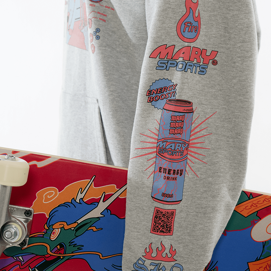 パーカー Skateboard Club -Gray-