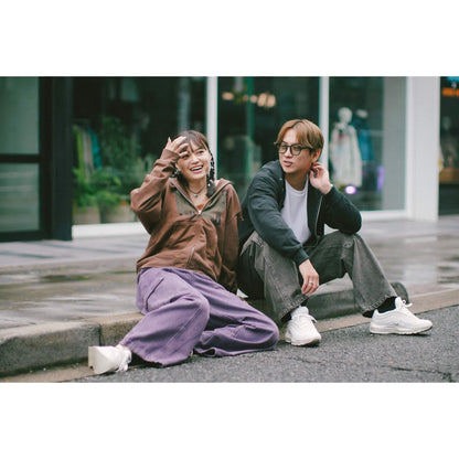 グランジロゴ ジップパーカー -Brown-