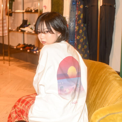 サンセットシティ ロンT -SmokeBlue- 【マリマリマリー×マンガートビームス】