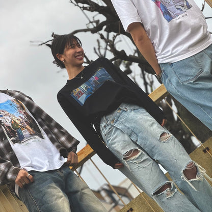 Tシャツ- 3次元にて Black