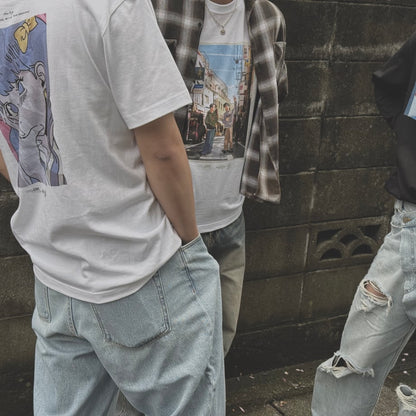 Tシャツ- 3次元にて Black