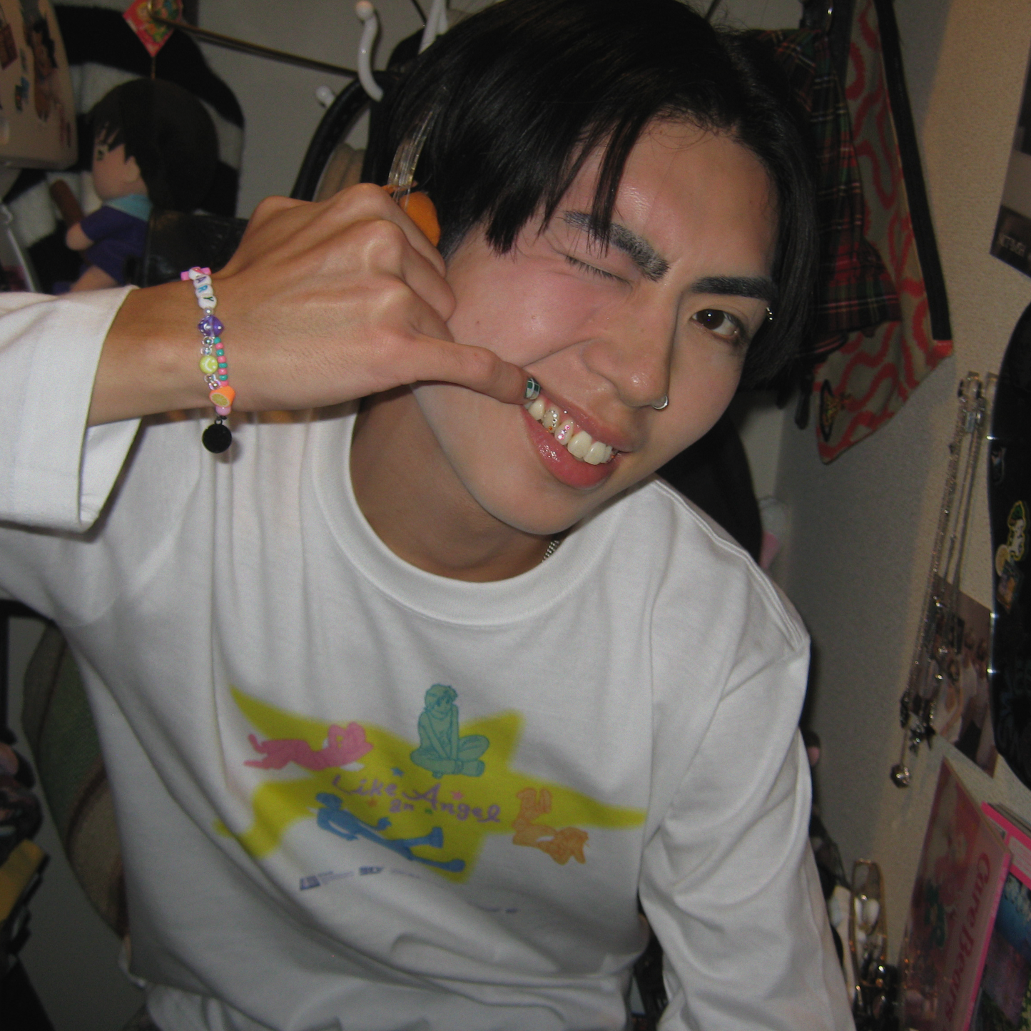 Angel Stars ロンT - White