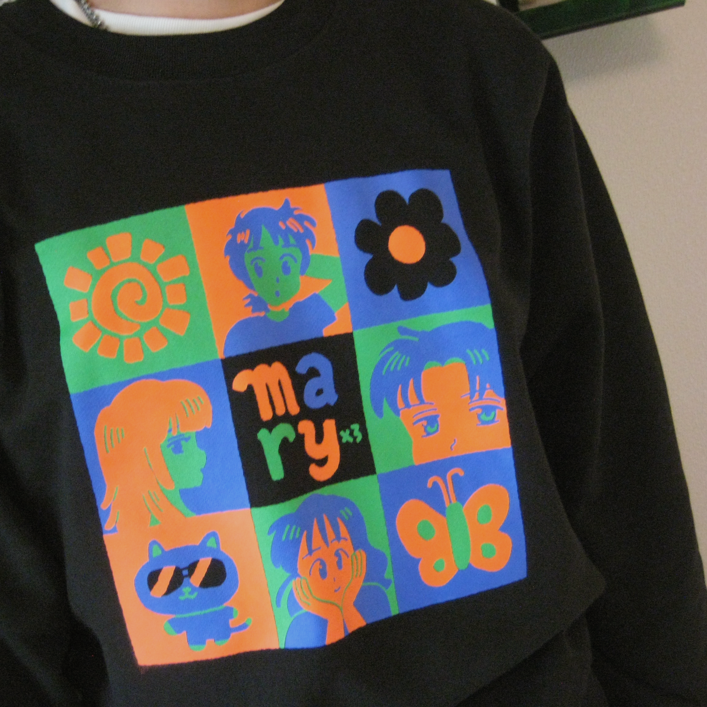 Pop Grid スウェット - Black