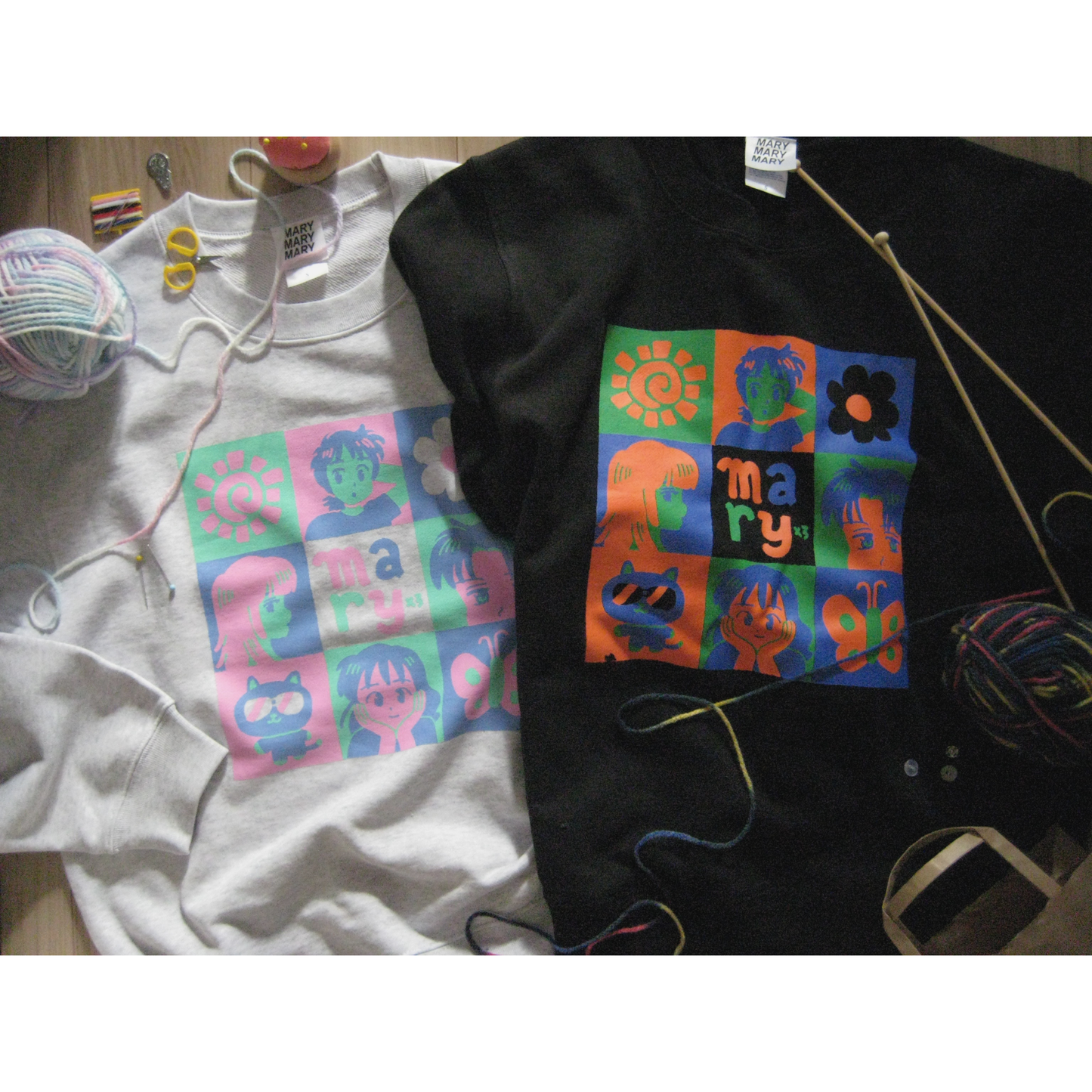 Pop Grid スウェット - Black